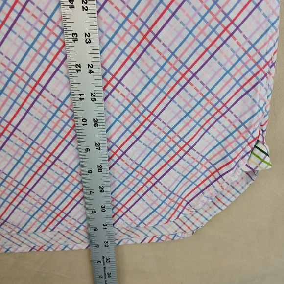 Tommy Hilfiger XL Mens Shirt Regimental Stripe Spread Collar‎ Flip Cuff 24x30 - Picture 10 of 16
